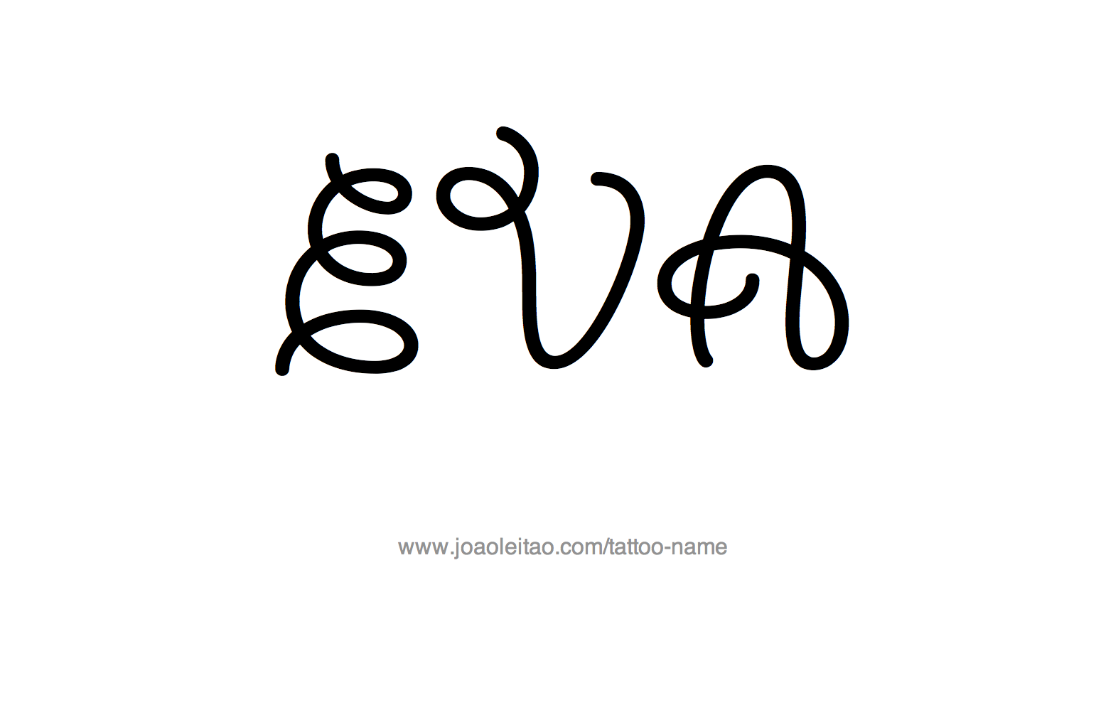 Eva Name Tattoo Designs